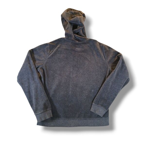 New York & Company Gray Velour Full Zip Hoodie Regular Fit Pockets Size M - Picture 2 of 13